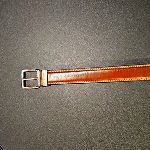 Youth boys brown leather belt